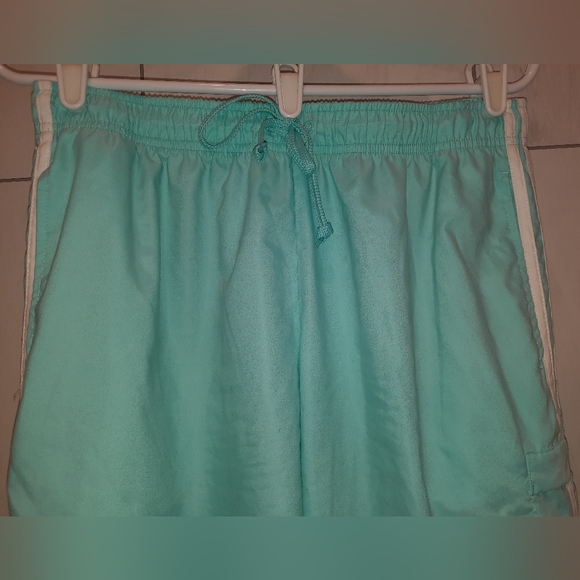 Adidas Women's Capri Pants size large beautiful teal & white color EUC - Picture 6 of 10
